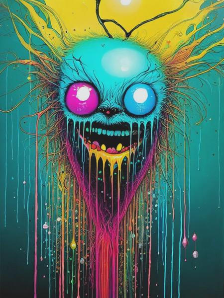 <lyco:AlexPardee:1.0> happiness art by Alex Pardee