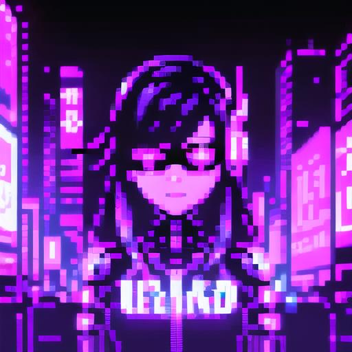 Pixel Neon Art image by SYK006