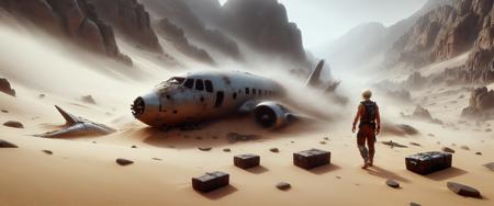 crashed airplane