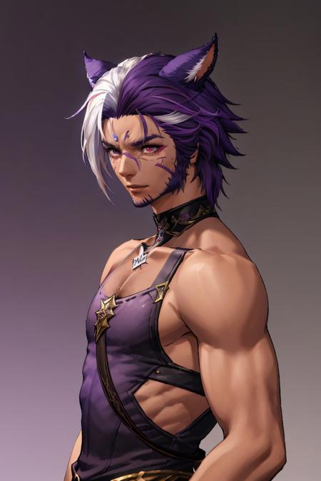 Face 2 Male Miqo RE:MIX Pony/Flux/XL/1.5 - SD15 SD15