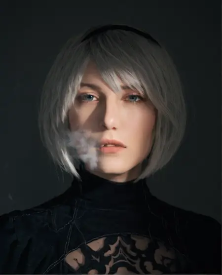 Nier 2B Anime + Realistic with Sword