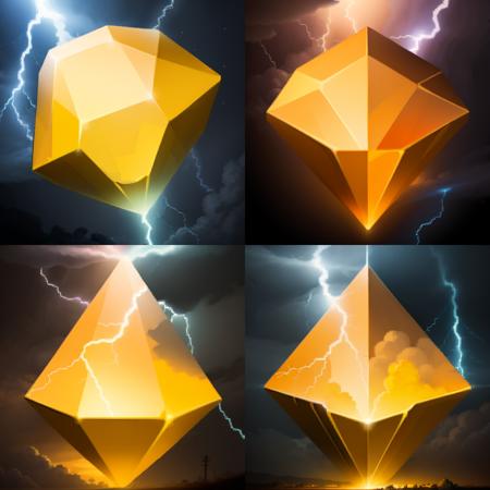 masterpiece, best quality, <lora:FantasyIcons_Gemstones:0.8>,
 gemstone, yellow gem, glowing gem, lightning, electricity, storm cloud, floating,