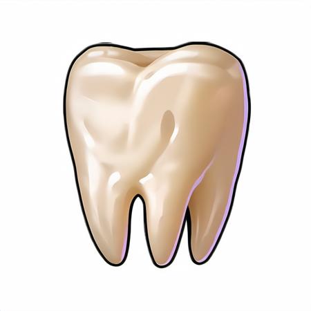 2d icon. a close up of a tooth . <lora:SDXL_icon_V2-000034:1>