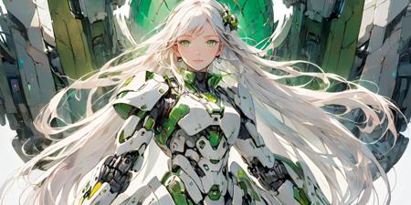 absurdres, highres, ultra detailed, (1girl:1.3), kawaii
BREAK
, watercolor style, soft blending, dreamy washes, delicate textures,, absurdres, highres, ultra detailed, (perfect anatomy:1.1), ethereal, delicate details, highres,
BREAK
(girl:1.3), solo, white long hair, green eyes, cyborg, white mecha body, (battle action, dynamic action:1.2),
BREAK
, brutalist art, raw concrete, geometric forms, architectural sculptures, bold textures, industrial aesthetic, unadorned surfaces