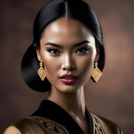 <lora:midvnfacestyle:1> modelshoot style, RAW photo,1girl, 3d, asian, black_hair, blurry, brown_background, earrings, forehead, jewelry, lips, looking_at_viewer, nose, open_mouth, photo,  solo