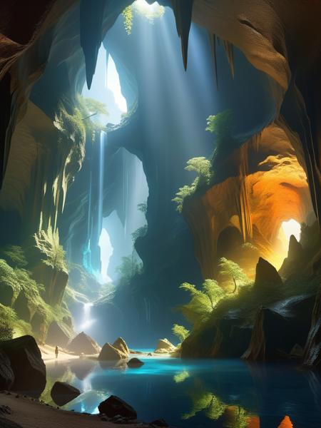 <lora:06NatureArt_Hap_XL:3.9>, Albert Bierstadt style, Telography Cognivore Hydralized Caves of Chaos Adventurer astralglassmic Mihoko Ogaki Vaporizer, Telography Cognivore Hydralized Caves of Chaos Adventurer astralglassmic Mihoko Ogaki Vaporizer, detailed, high quality, dynamic, fluid, realistic, intricate, shiny, glowing, rich deep vivid, crystal, sharp, complex, fine contrast, reflective, striking, brilliant, polished, sparkling, clear, crisp, resolution,,, impressive