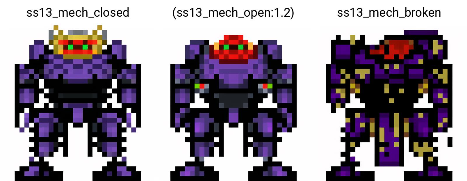 Mechs Pixel Art sprites - Space Station 13 [Pixel perfect, pixel art]  image by SteampunkEngineer