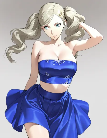 Clothing: Blue dress