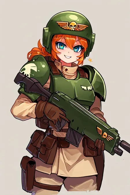Cadia Chan: The planet broke before the Guard did (Warhammer 40k) [Pony & SD1.5]