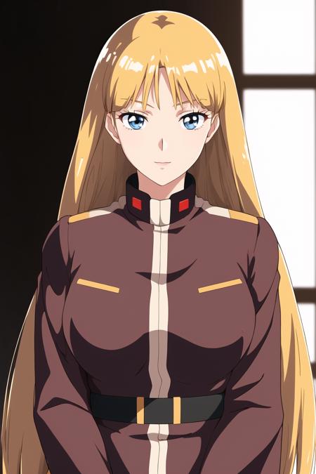 (Night:1.7), Japan, Tokyo, CityView, Before Window,
Standing at attention,
Brown_ jacket,military, military uniform,long sleeves,
<lora:Lucille_Liliant_GundamX-KK77-V1:0.7>,
blonde hair ,blue eyes,long hair,bangs,
1 girl, 24yo,mature female,Beautiful Finger,Beautiful long legs,Beautiful body,Beautiful Nose,Beautiful character design, perfect eyes, perfect face,
looking at viewer, in the center of the image,(Upper_body),(Focus on her face),
NSFW,official art,extremely detailed CG unity 8k wallpaper, perfect lighting,Colorful, Bright_Front_face_Lighting,
(masterpiece:1.0),(best_quality:1.0), ultra high res,4K,ultra-detailed,
photography, 8K, HDR, highres, absurdres:1.2, Kodak portra 400, film grain, blurry background, bokeh:1.2, lens flare, (vibrant_color:1.2)
(Beautiful,large_Breasts:1.0), (beautiful_face:1.5),(narrow_waist),