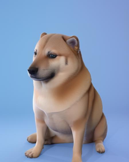 <lora:FortSketcherAlpha:.8> 3d render  fortnite bust portrait of cheems  , blue background  <lora:Cheems_50_2-000001:.85>
