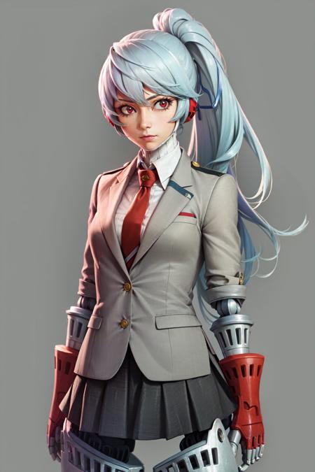 u.a. school uniform grey jacket red necktie green skirt green pants