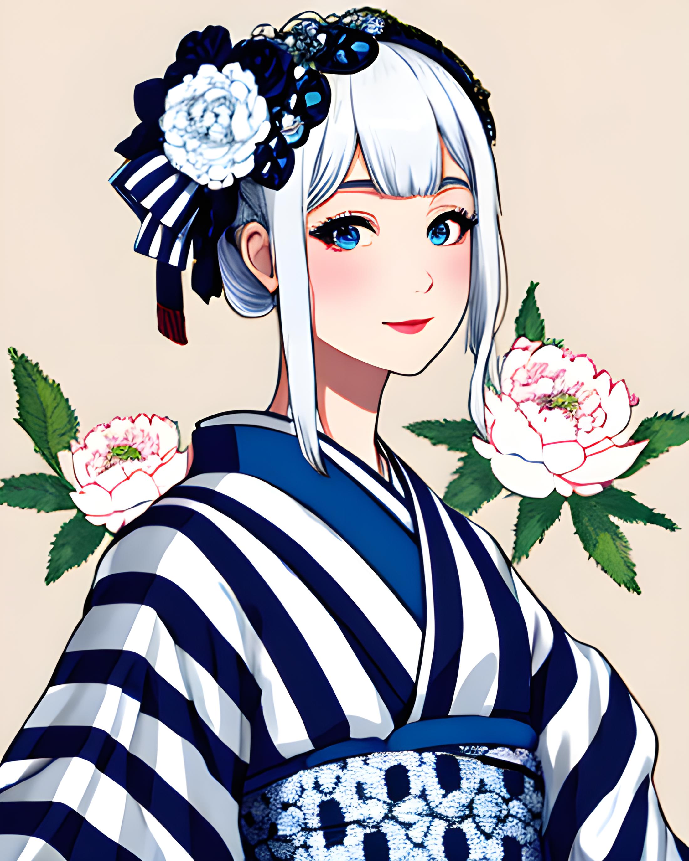 Striped Kimono image by KimiKoro