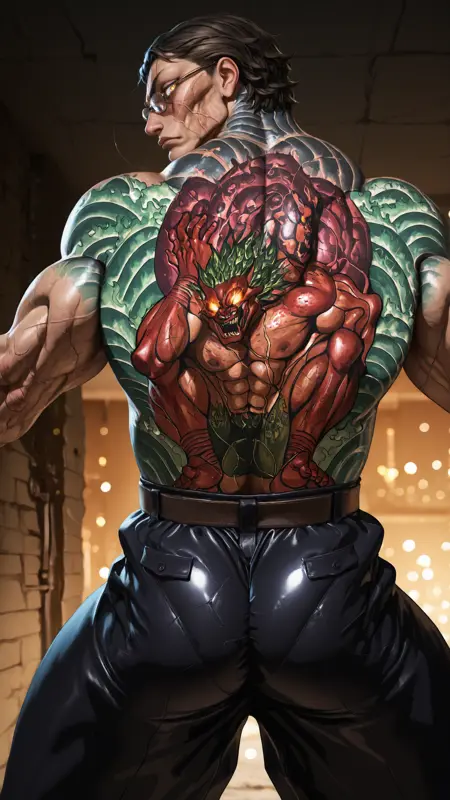 Hanayama Kaoru Tattoo (Baki) for Illustrious