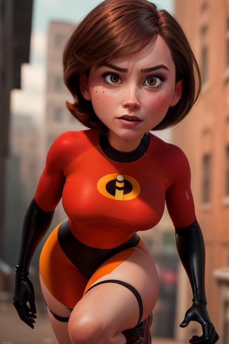 <lora:HelenV2:0.6>helenparr,1girl, solo, short hair, brown hair, gloves, brown eyes, (masterpiece:1.2), (best quality), (ultra detailed), (8k, 4k, intricate),(full-body-shot:1), (highly detailed:1.2),(detailed face:1.2), (detailed background),detailed landscape, (dynamic angle:1.2), (dynamic pose:1.2),