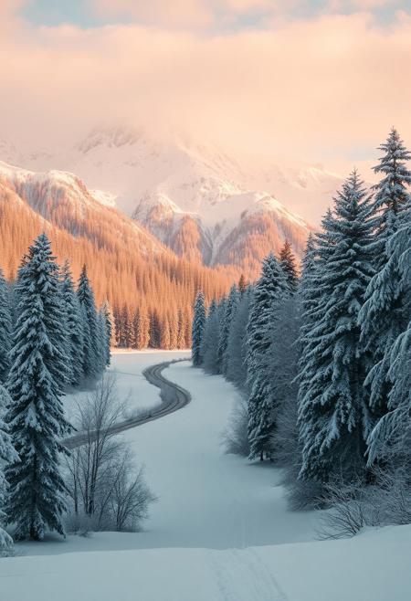Beautiful winter landscape.
