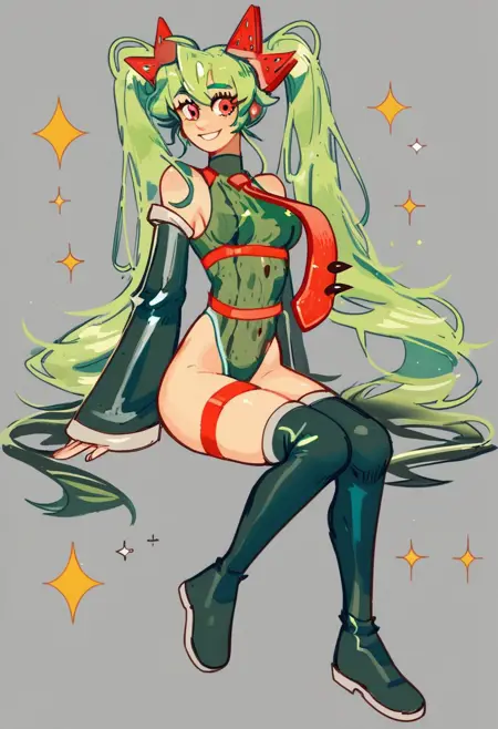 Watermelon Miku (Kaatokun) [Pony]