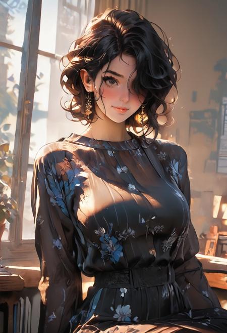 Floral patterned Plunging Gown Pony V1