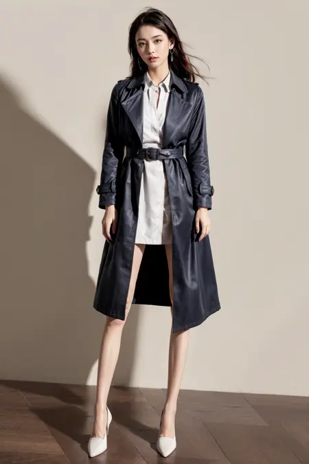 韩版时尚风衣/Korean style fashion trench coat