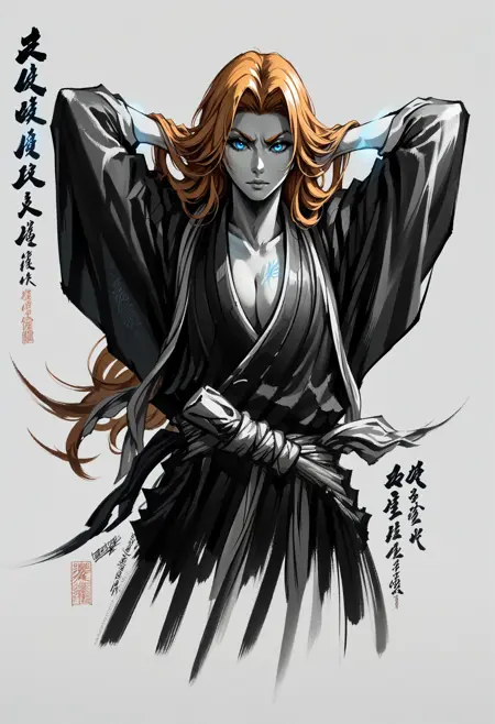 Ink Wash Calligraphy Style - Dora Pony