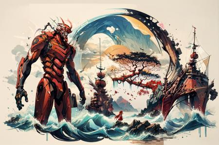calligraphyinkstyle, water ocean <lora:Calligraphy-ink-style-darquelilly-v1:1>, Calligraphy Ink era,  <lora:add_detail:0.6>