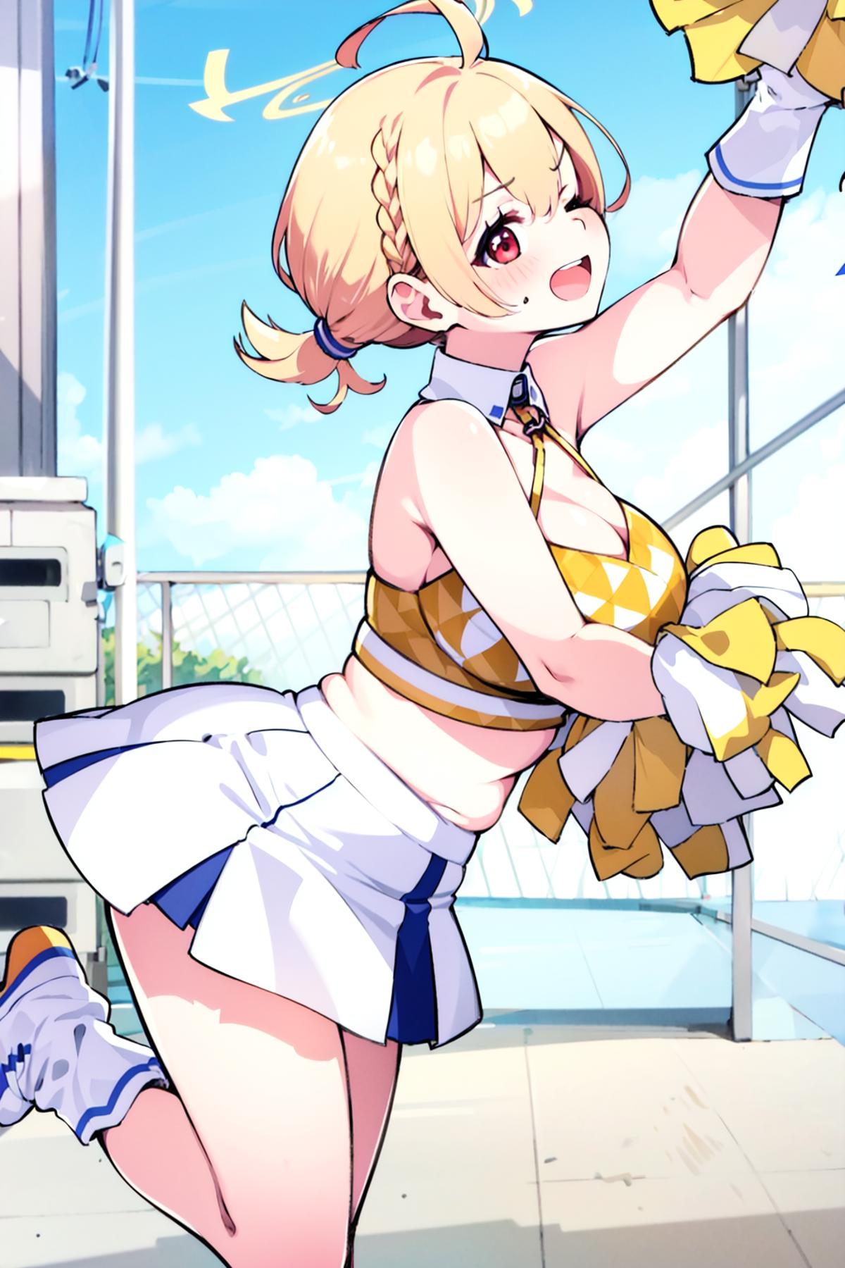 Kotori:Cheerleader/豊見コトリ:応援団/(Blue Archive) image by yurusite