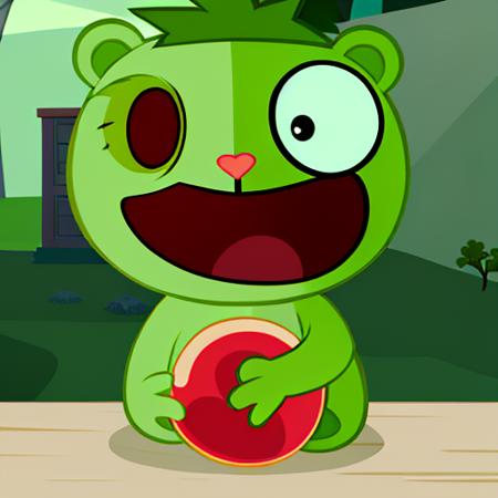 a  green bear holding a eyeball, gore, horror, autopsy, htf_gore <lora:htf_gore:0.8>