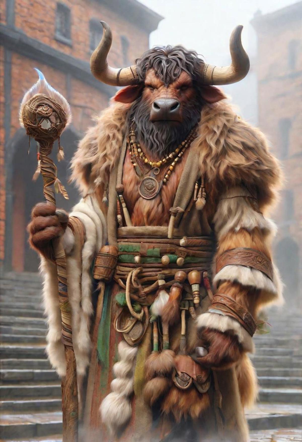 Tauren WoW Style [SDXL LoRA] image by DagVidr