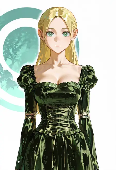 Long Sleave Green Velvet Dress