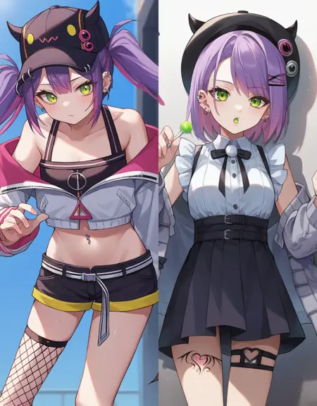 Tokoyami Towa [PonyXL] 6 outfits (Hololive)