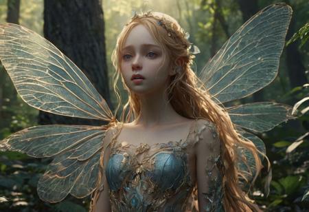 score_9, score_8_up, score_7_up, score_6_up, score_5_up, score_4_up, cinematic film still of, dramatic light, fairy, 1girl(tiny, slim, thin, dressed in leaves, golden hair, long hair, silver eyes, cute face, graceful, dragonfly wings)
full body shot, photograph, 8k, high quality, twilight, enchanted forest