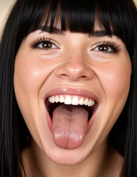 Happy with Tongue Out