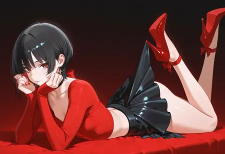 hooked on heel (lace pantyhose & skirt) [Illustrious]