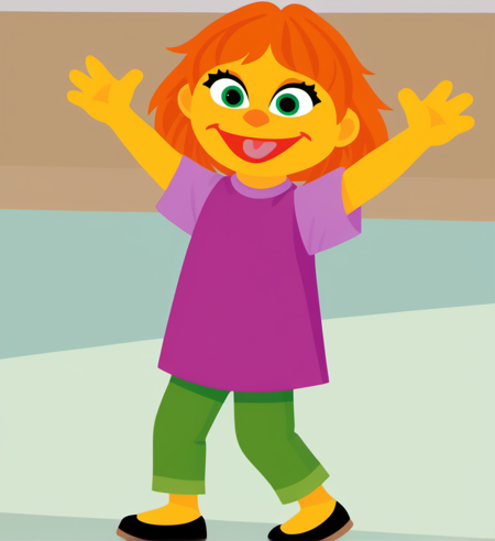 [COMMISSION] Julia (Sesame Street) "cartoon & live action" Cartoon v1.0