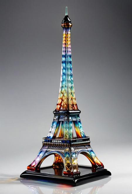 [(whimsical art:1.35) ::0.35], (murano_glass_style Jelly version of a famous landmark like the Eiffel Tower), [creative twist: playful reinterpretation: 0.70], [sweet and translucent: colorful transformation: 0.60], whimsical art depicting a Jelly version of a renowned landmark such as the Eiffel Tower, showcasing a creative twist with a playful reinterpretation, transformed into a sweet and translucent form with a colorful and imaginative touch