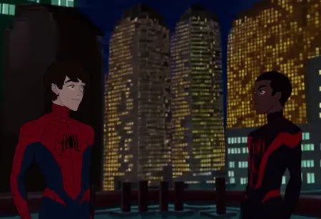 Miles Morales and Peter Parker from Spiderman 2017