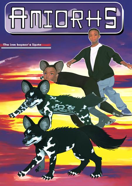 animorphs, <lora:neptuneHyperDimension6_v10:0.8> turning into a African Wild Dog,  <lora:Animorphs-09:1>