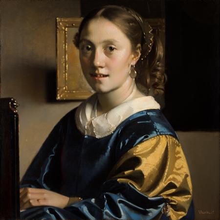 vermeer style, a painting of a woman   <lora:vermeer-000007:0.8>