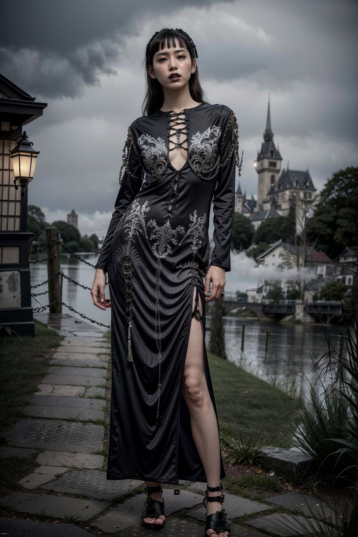 Halloween Attire | Goth Dress - by EDG image by feetie