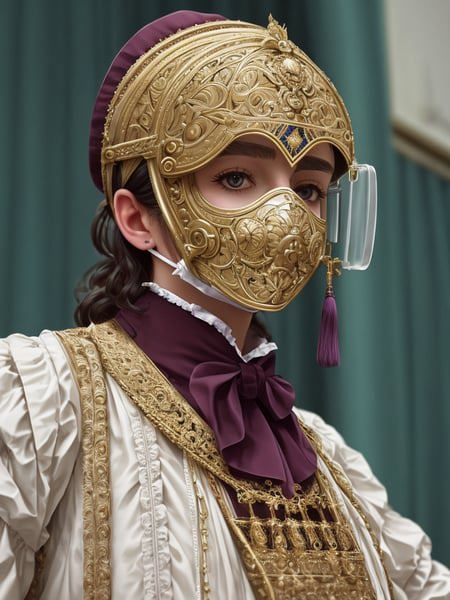a beautiful woman wearing an elaborate masquerade mask, Stable Diffusion