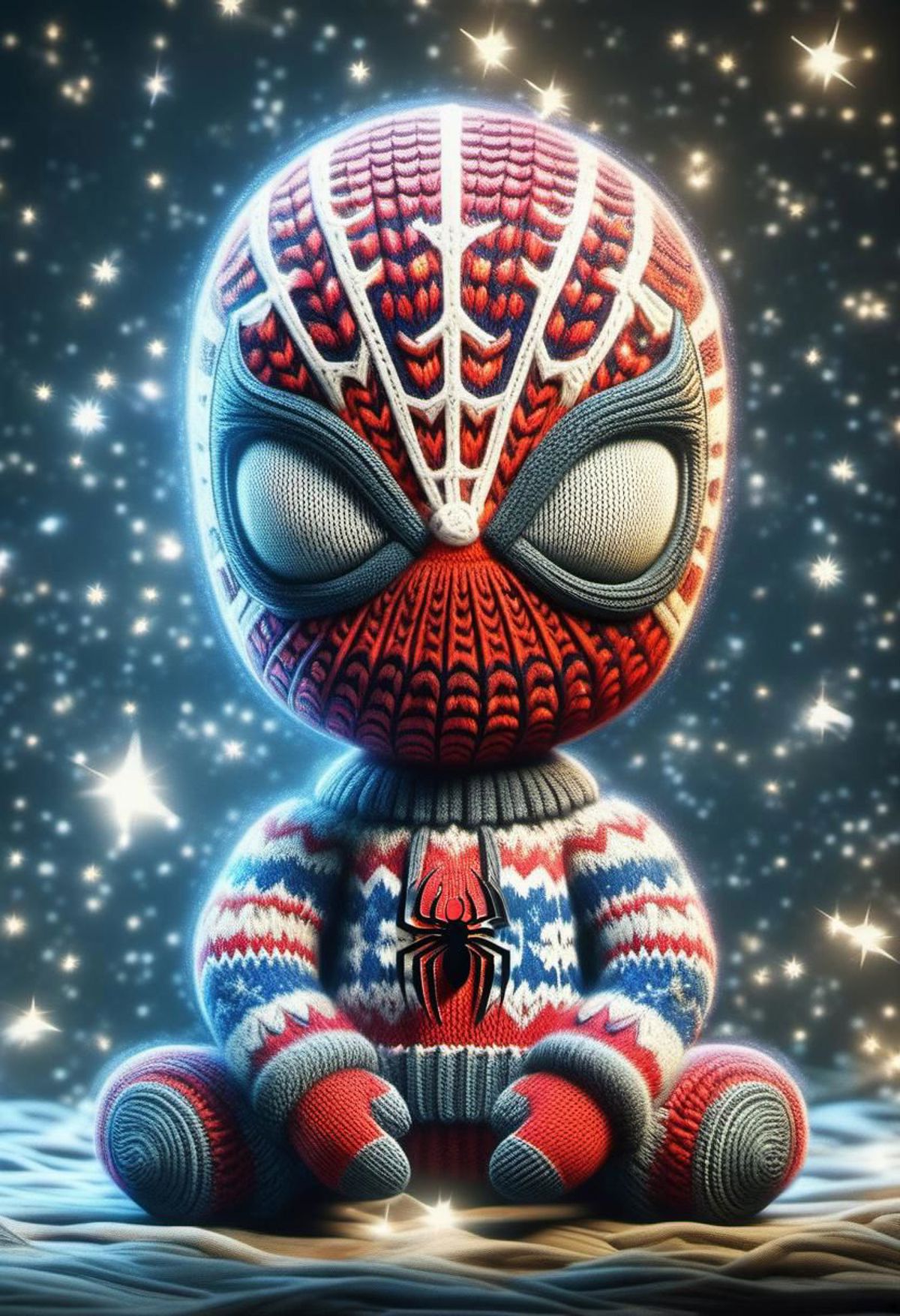 A Spiderman Sweater on a Stuffed Toy
