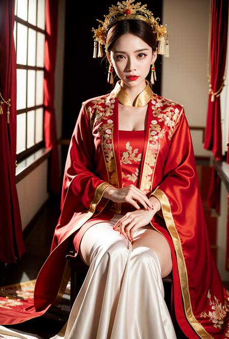 Red and gold dress tiara
