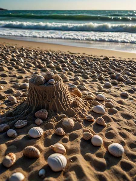 , (embedding:Smooth_Quality:1), ShamrockWorld, A calm beach scene with soft waves, sandcastles, and seashells scattered on the shore.,
<lora:4steps wai-2Rectified-V140:1.0000000000000002> <lora:Smooth_Booster_v3:0.20000000000000004> <lora:illustriousXLv01_stabilizer_v1.185c:0.20000000000000004> <lora:ShamrockWorld_IXL:1.0>