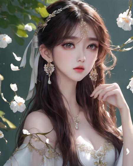 (ultra realistic 8k CG:1.2),perfect artwork,delicate pattern,intricate detail,(unparalleled masterpiece,best quality:1.2),(extremely intricate:1.2),------------------------------- kpop idol,korean beauty,korean mixed,(1girl,solo:1.2),woman,girly,bright eyes,(wet skin,nsfw:1.1),(absurdly long hair:1.4),Floating hair,wind,gale,hair accessories,------------------------------- (silk and Ribbon in front:1.3),earrings,filigree,detached sleeves,wide sleeves,(see through clothes,translucent clothes,armlet:1.2),(revealing clothes),jewelry,------------------------------- (horizon,simple background,Leaves and plant in front :1.2),<lora:offset_0.2:1>,<lora:last-000001:0.65>,