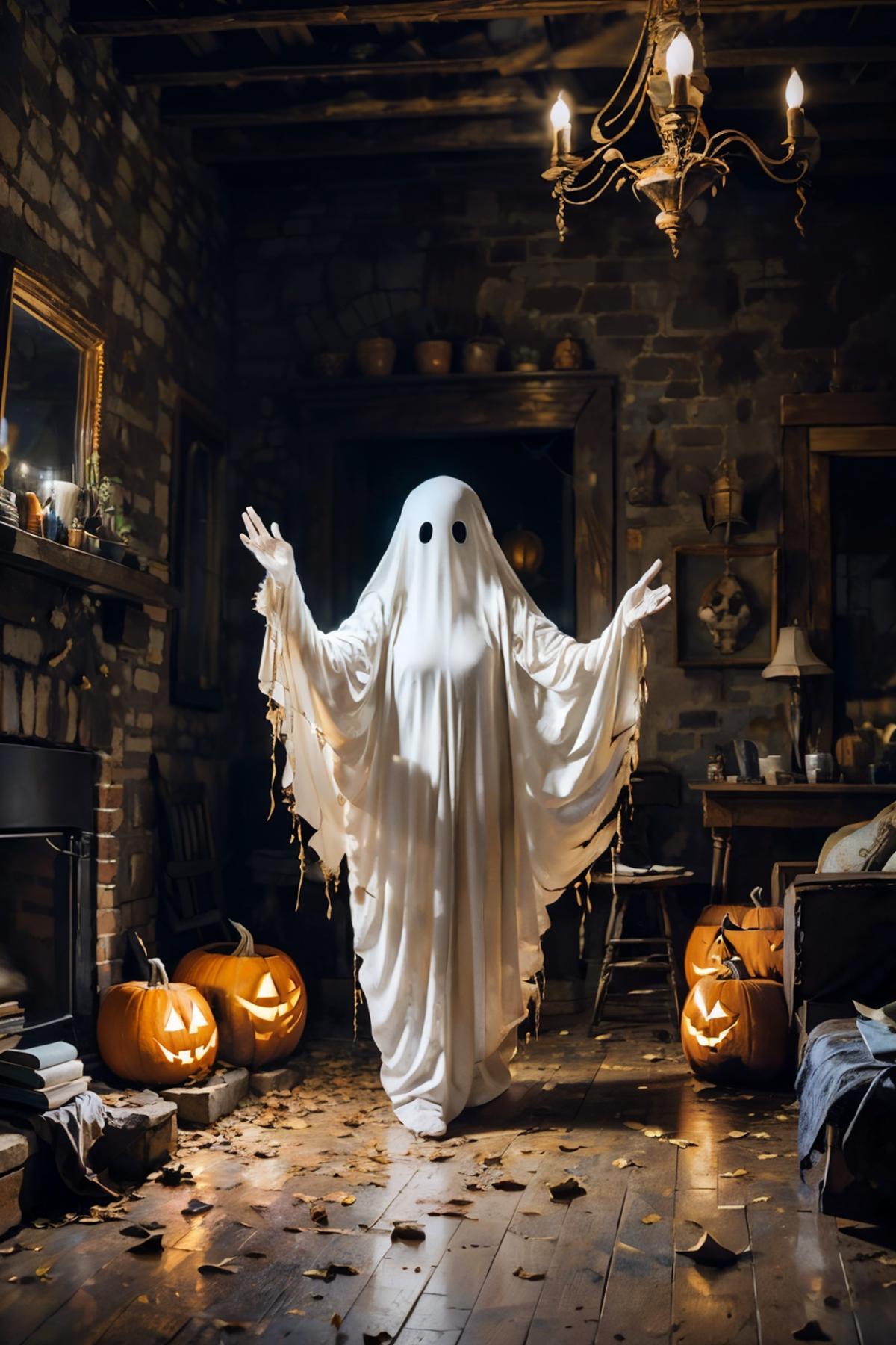 幽灵装·万圣节Ghost costume - Halloween image by wikkitikki