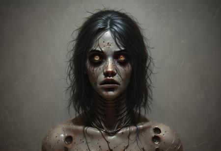 score_9, score_8_up, score_7_up, rating_explicit, source_photo, source_real, BREAK, highly detailed oil painting, realistic, hyper realistic, absurd res, incredible details, An artistic surreal and complex image of a dark place, incredibly dark, eerie and disturbing setting, low light, dark highlights and soft shadows, professional oil painting of an insidious monster, gigantic and overwhelming, the monster embodies depression, anxiety, ASD, PTSD, despair, suffering, suicidal ideation, fear, dread, morbidity, a cry for help, loneliness, self harm, futility of life. There's only 1 way out...none of us escape alive.