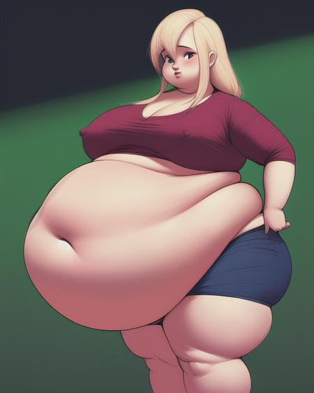 [art by sooftly], masterpiece, best quality, high quality,  1girl, nsfw, fat, big belly, obese, long hair, gigantic breasts