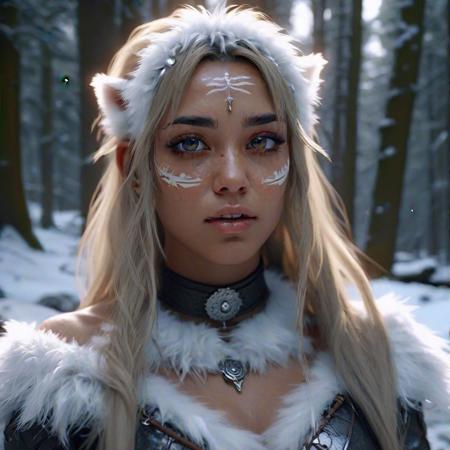 (Nordic Warrior), (Female),masturbating , (Fantasy snowy Setting), | (Kneeling on the forest floor at a creek), | (FULL BODY Generation!!!), | (Insane clothing details), (Beautiful nordic furry Outfit), (aesthetic style), (Choker), (Earings), (High Heels), (Stockings), (hair accessoires), | (Long beautiful hair), (interesting hair style), (Beautiful Face), (shiny Eyes), (Light skin), (Human face expression), | (Kynetic body parts), (body in motion), (realistic face), (realistic limbs), (Proportionate body), (Human Anatomy), | (Complex Background), (High Resolution Image), (Cinematic), (stunning visuals), (professional composition),