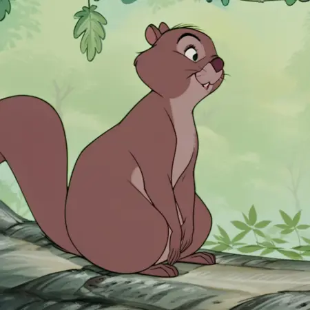 Granny squirrel Sword in the Stone