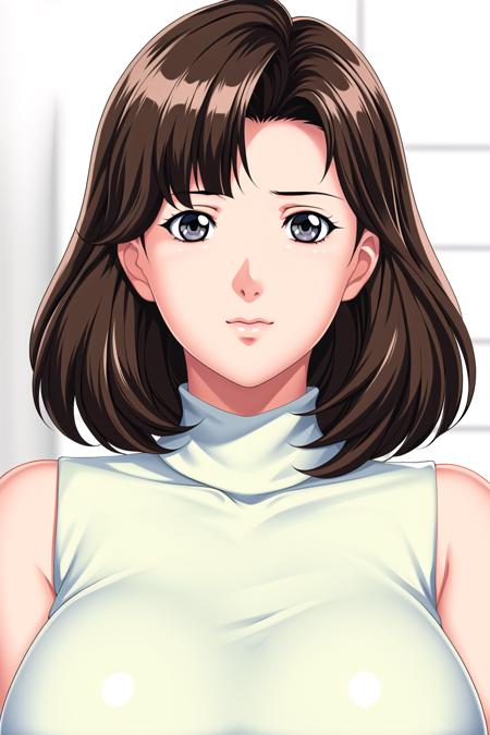 Simple White Background,
green shirt,turtleneck,sleeveless,
<lora:Nadeshiko_Minami_Kisaku_KK77-V2:0.7>,
bangs, Brown hair,Brown Eyes,short_hair,
<lora:Oda_Non_Style-KK77-V2:0.3>,<lora:more_details:0.1>,
1 girl, 20yo,Young female,Beautiful long legs,Beautiful body,
Beautiful Nose,Beautiful character design, perfect eyes, perfect face,expressive eyes,perfect balance,
looking at viewer,(Focus on her face),closed mouth, (innocent_big_eyes:1.0),(Light_Smile:0.3),
official art,extremely detailed CG unity 8k wallpaper, perfect lighting,Colorful, Bright_Front_face_Lighting,White skin,
(masterpiece:1.0),(best_quality:1.0), ultra high res,4K,ultra-detailed,
photography, 8K, HDR, highres, absurdres:1.2, Kodak portra 400, film grain, blurry background, bokeh:1.2, lens flare, (vibrant_color:1.2),professional photograph,
(Beautiful,large_Breasts:1.4), (beautiful_face:1.5),(narrow_waist),